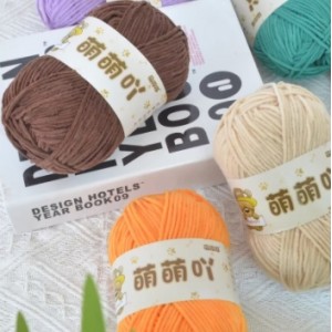 萌萌吖中粗合股毛线手工编织玩偶花束毯子围巾帽子DIY毛线团